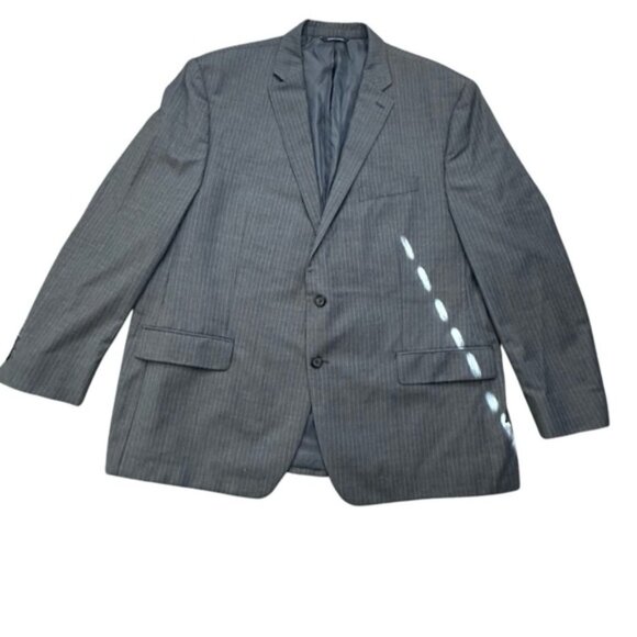 Ralph By Ralph Lauren Jacket Mens 50R Grey striped Wool Canada 3 Button - Picture 1 of 14